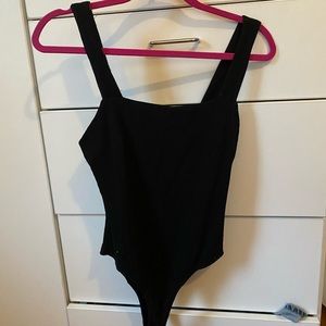 Princess Polly black ribbed body suit - medium